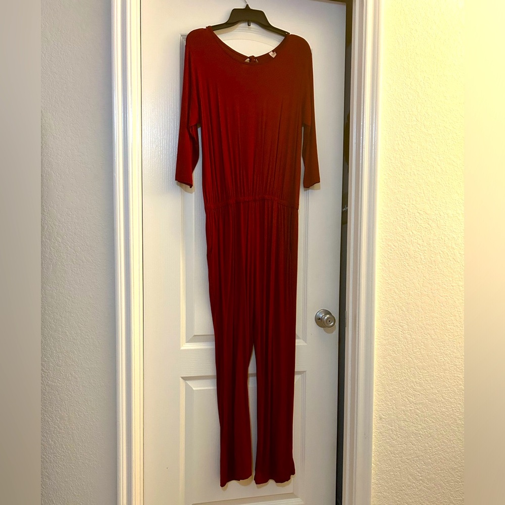 NWOT Popana red wine jumpsuit